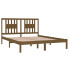 Drewniane brązowe łóżko 140x200 Basel 5X