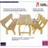 Fotografia Zestaw drewnianych mebli ogrodowych Darco 2X - brązowy z kategorii Stoły i krzesła