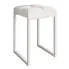 Biały taboret loftowy metalowy Ervo