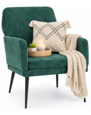 Zielony tapicerowany fotel wypoczynkowy do salonu - Rikon w sklepie Edinos.pl