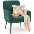 Zielony tapicerowany fotel wypoczynkowy do salonu - Rikon