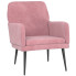 Różowy welurowy fotel wypoczynkowy - Efestos