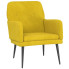 Żółty tapicerowany fotel welurowy - Efestos