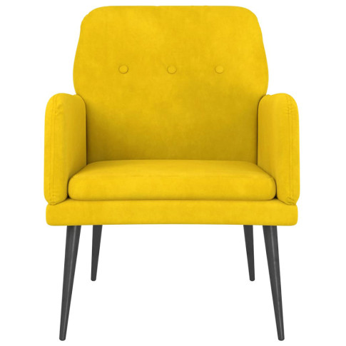 Żółty fotel do czytania Efestos