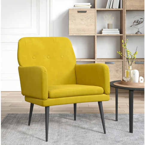 Żółty nowoczesny fotel Efestos