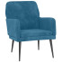 Niebieski tapicerowany fotel Efestos