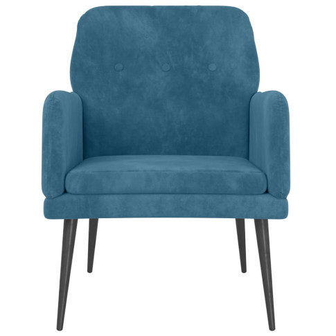 Niebieski fotel tapicerowany Efestos