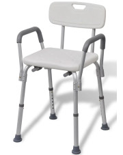 Białe regulowane krzesło pod prysznic - Lafo w sklepie Edinos.pl