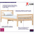 Drewniane łóżko w kolorze naturalnym 90x200 Aviles 3X