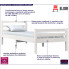 Drewniane łóżko w kolorze białym 90x200 Aviles 3X