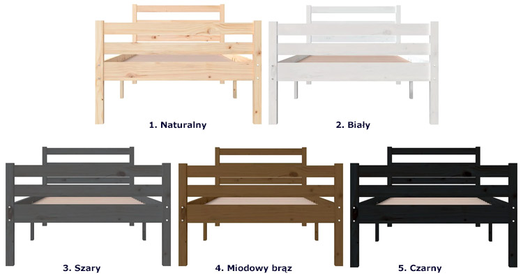 kolory łóżka Fenso 3X