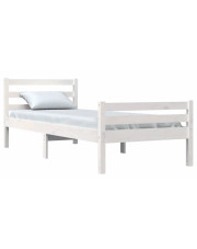 Białe pojedyncze drewniane łóżko 90x200 - Aviles 3X w sklepie Edinos.pl