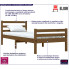 Drewniane łóżko w kolorze miodowy brąz 90x200 Aviles 3X
