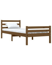 Pojedyncze drewniane łóżko miodowy brąz 90x200 - Aviles 3X w sklepie Edinos.pl