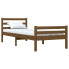 Pojedyncze drewniane łóżko miodowy brąz 90x200 - Aviles 3X