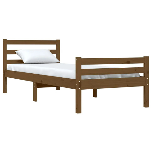 Sosnowe brązowe łóżko 90x200 Aviles 3X
