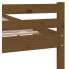 zagłówek brązowego drewnianego łóżka Aviles 3X