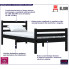 Drewniane łóżko w kolorze czarnym 90x200 Aviles 3X