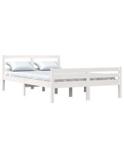 Białe skandynawskie łóżko drewniane 120x200 - Aviles 4X w sklepie Edinos.pl