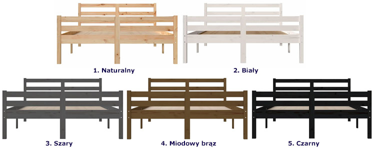 kolory łóżka Noria 4X