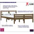 Drewniane łóżko w kolorze miodowego brązu 120x200 Aviles 4X