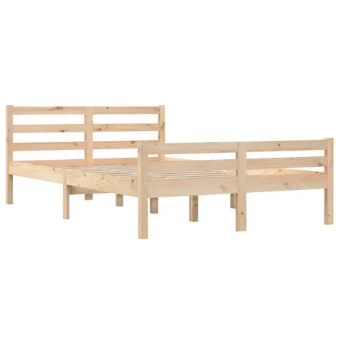 Drewniane naturalne łóżko 140x200 Aviles 5X