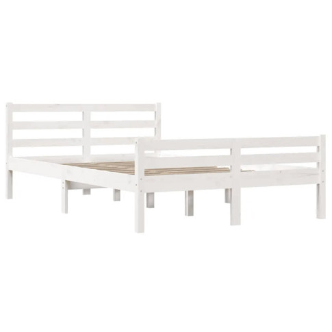 Drewniane białe łóżko 140x200 Aviles 5X