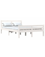 Podwójne białe drewniane łóżko 140x200 - Aviles 5X w sklepie Edinos.pl