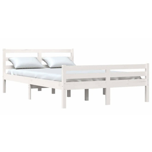 Sosnowe białe łóżko 140x200 Aviles 5X