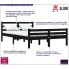 Drewniane łóżko w kolorze czarnym 160x200 Aviles 6X