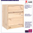 Infografika klasycznej drewnianej szafki nocnej naturalny Cewi