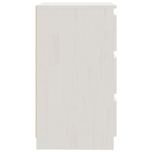 Biała komoda z litego drewna sosnowego Lixi