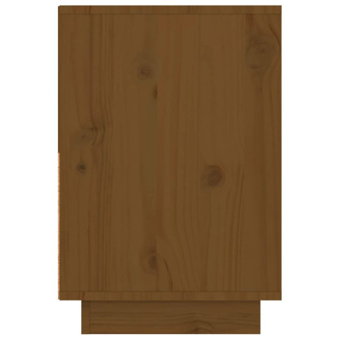Brązowa szafka do sypialni z litego drewna sosnowego Zopi