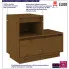 Infografika drewnianej szafki z szufladą i półką miodowy brąz Zopi