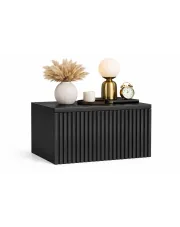 Czarna ścienna szafka nocna ryflowana - Falos w sklepie Edinos.pl