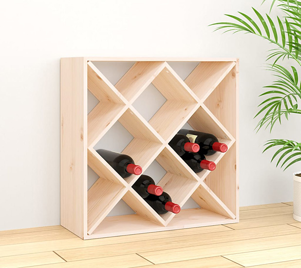 Wizualizacja stojaka na wino Alwira kolor naturalny