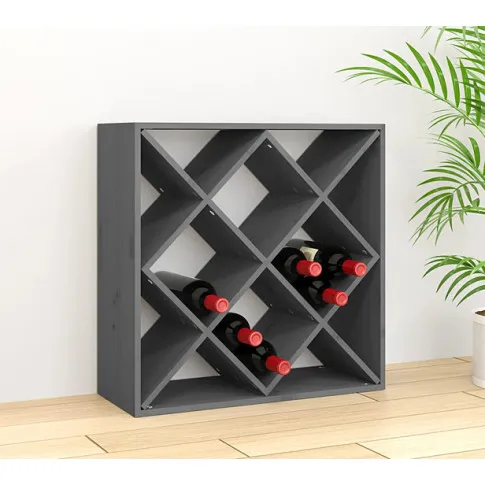 Wizualizacja szarego regału na wino Tofa