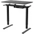 Czarne biurko elektryczne regulowane do pracy na stojąco Rucal 5X