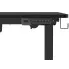 Czarne regulowane biurko do pracy biurowej Rucal 3x