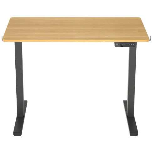 Metalowe biurko elektryczne 100x60 drewniany + czarny Rucal 3X