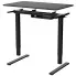 Czarne metalowe biurko regulowane 120x60 Rucal 4X