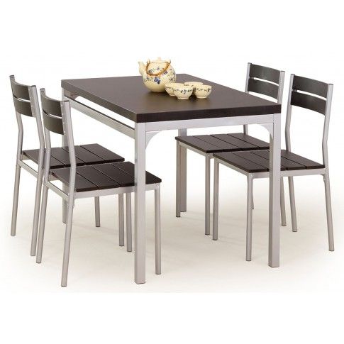 Zdjęcie produktu Stół z krzesłami Torino - wenge.