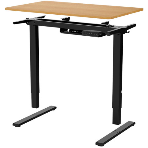 Metalowe biurko elektryczne drewniany + czarny Rucal 4X