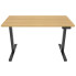 Regulowane wysokie biurko elektryczne do pracy na stojąco drewniany + czarny - Rucal 4X