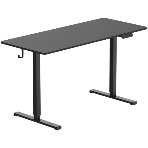Czarne metalowe biurko elektryczne biurowe komputerowe Rucal 5X