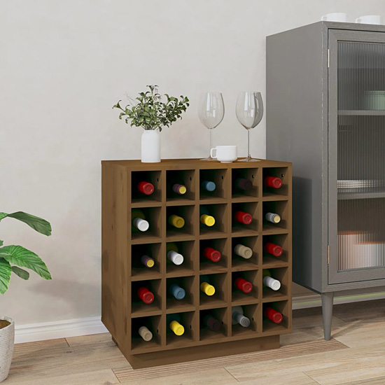 Wizualizacja szafki na wino Ledox kolor miodowy brąz