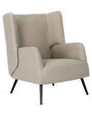 Brązowy pluszowy fotel wypoczynkowy loft - Vrasa w sklepie Edinos.pl