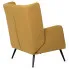 Musztardowy pluszowy fotel Benfi