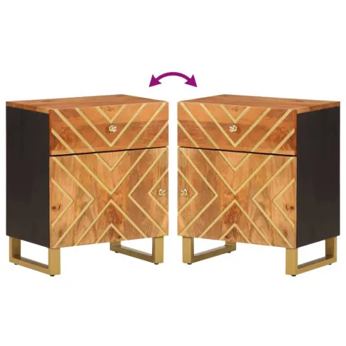 Drewniana szafka nocna Laszlo 7X