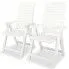 Szczegółowe zdjęcie nr 4 produktu vidaXL Zestaw mebli ogrodowych bistro, 3 części, biały, 101x68x72 cm